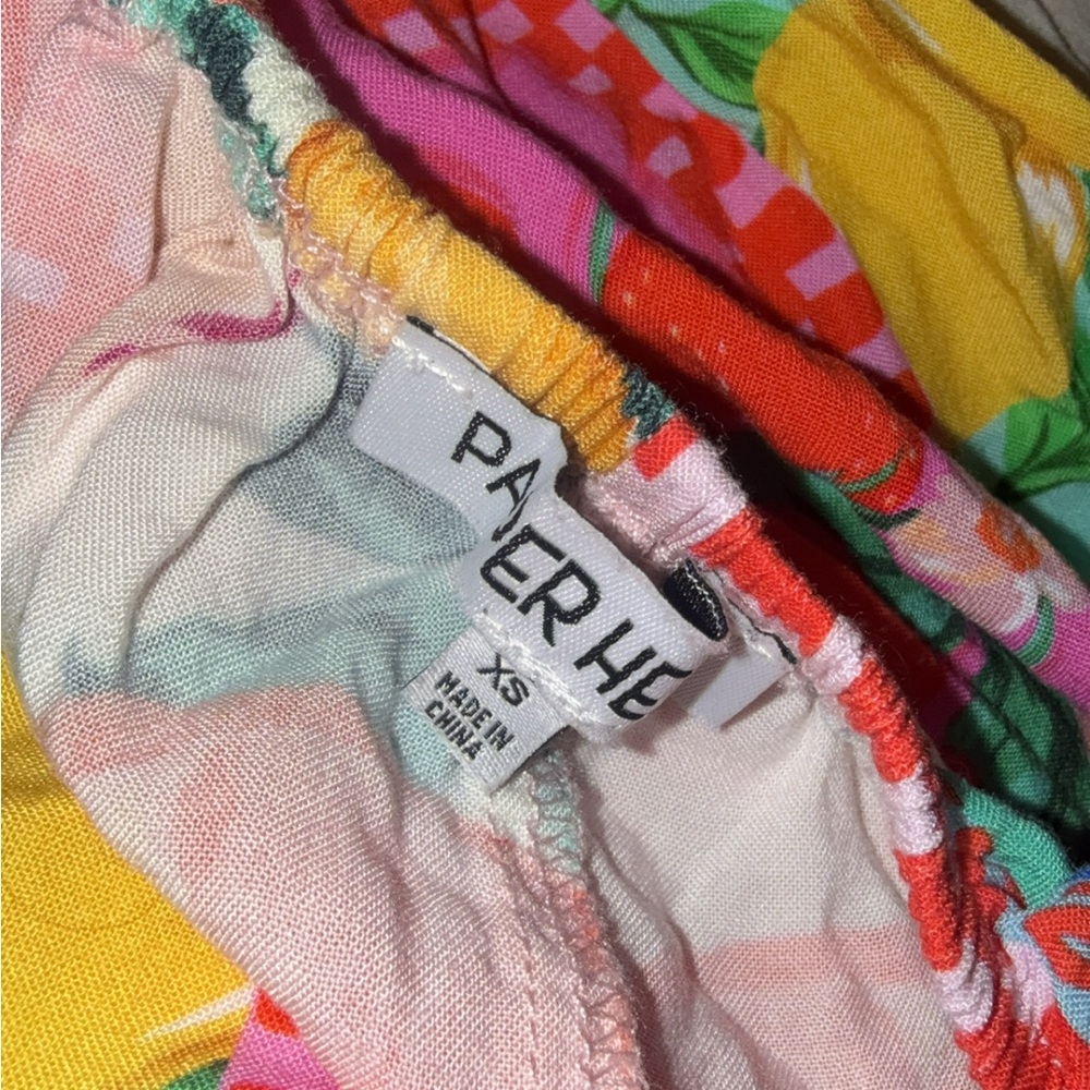 ASTR Paper Heart Midi Dress XS bright fruit Lemons Berries Patchwork Austrian Co - Picture 7 of 11
